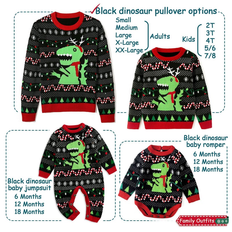 Simplee kids Ugly Christmas Sweater Family Matching Outfits for Holiday Party Knitted Pullover for Winter 4T Kids - Image 2